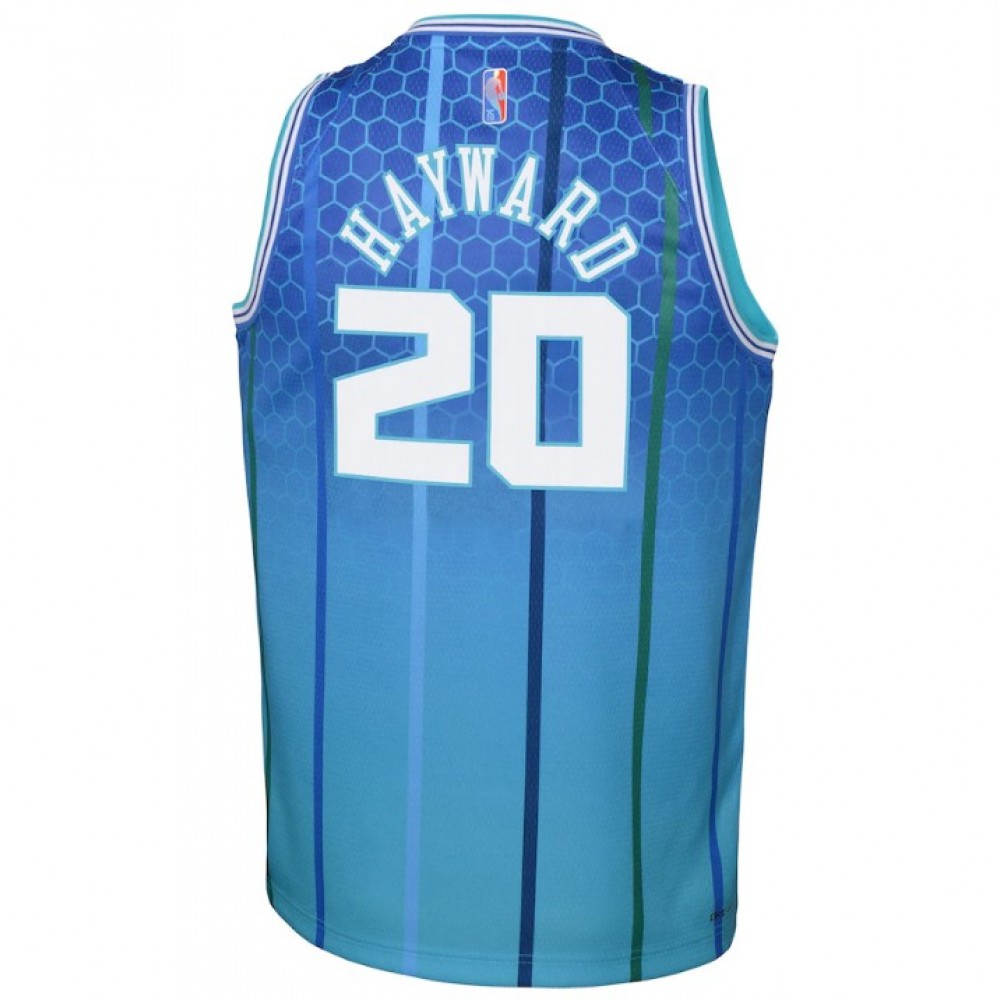 Men's Charlotte Hornets Gordon Hayward #20 Blue 2021/22 Swingman NBA Jersey - City Edition-Pro Kit Vault | Brand New 26/27 Sports Jerseys